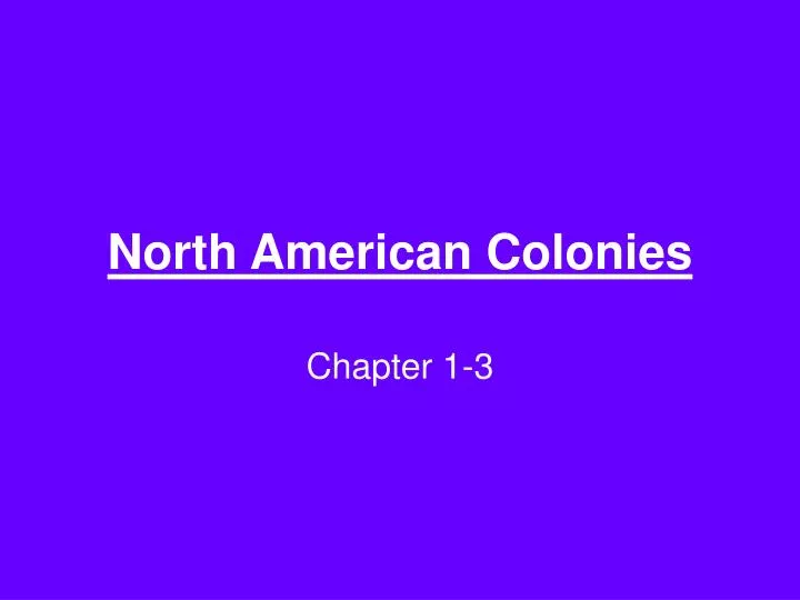 north american colonies