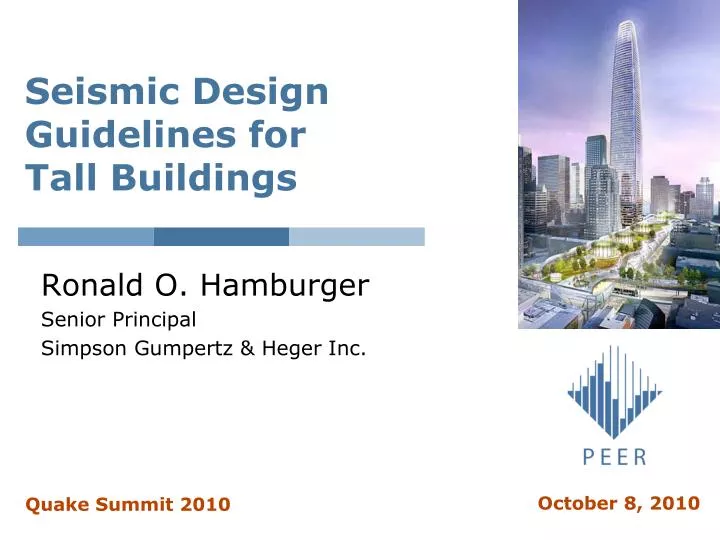 seismic design guidelines for tall buildings