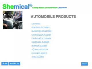 AUTOMOBILE PRODUCTS