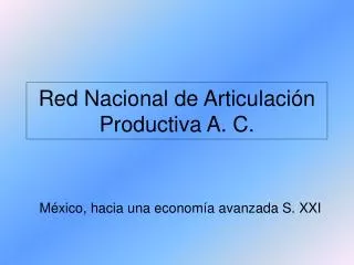 red nacional de articulaci n productiva a c