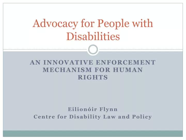 advocacy for people with disabilities