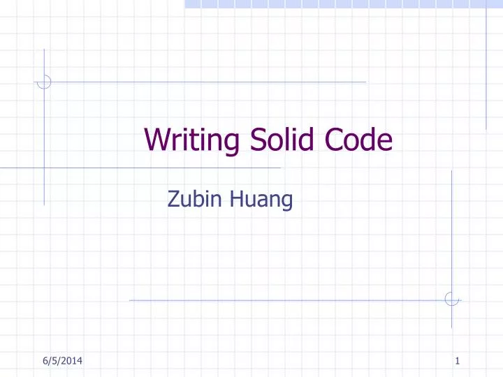writing solid code