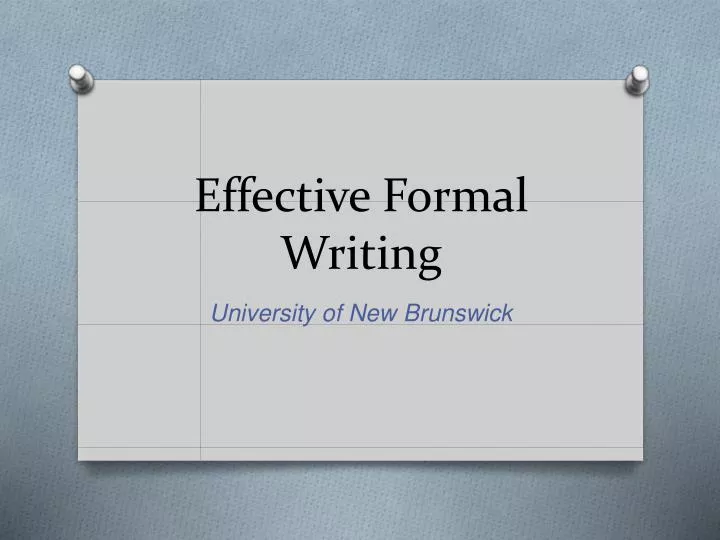 effective formal writing
