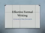 Effective Formal Writing - slide 1