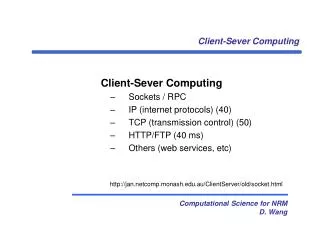 Client-Sever Computing