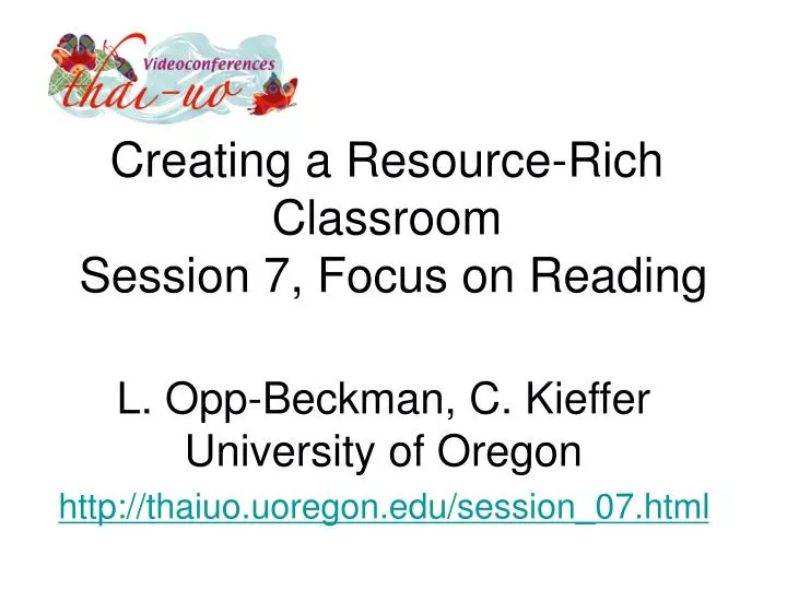 creating a resource rich classroom session 7 focus on reading