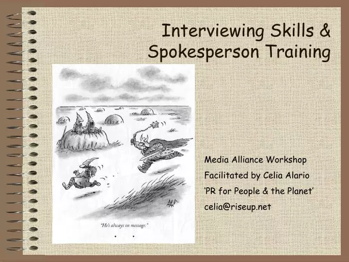 interviewing skills spokesperson training