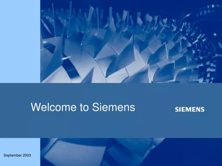 welcome to siemens