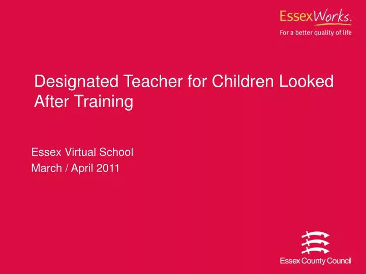 designated teacher for children looked after training