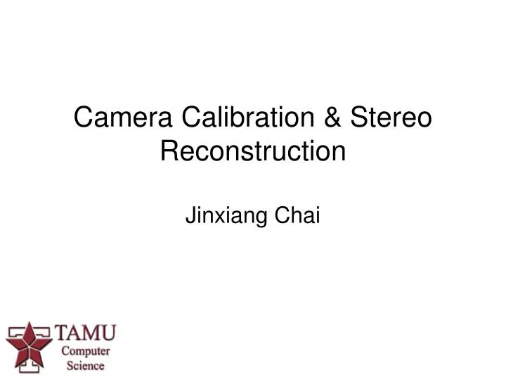 camera calibration stereo reconstruction