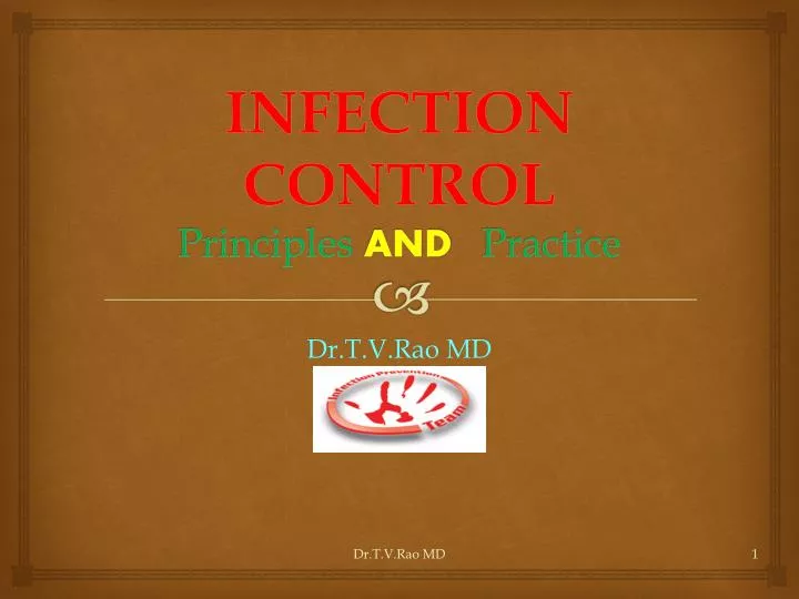 infection control principles and practice