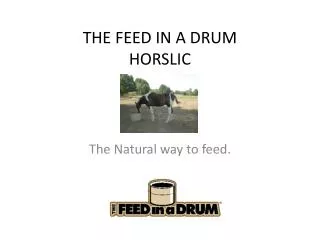 THE FEED IN A DRUM HORSLIC