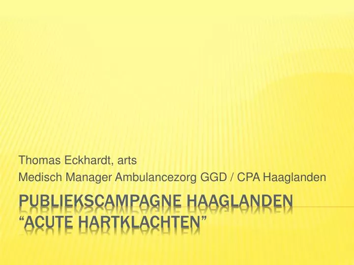 thomas eckhardt arts medisch manager ambulancezorg ggd cpa haaglanden