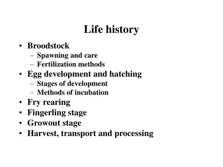 life history