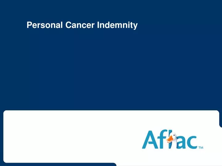 personal cancer indemnity