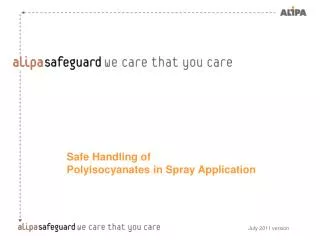 Safe Handling of Polyisocyanates in Spray Application
