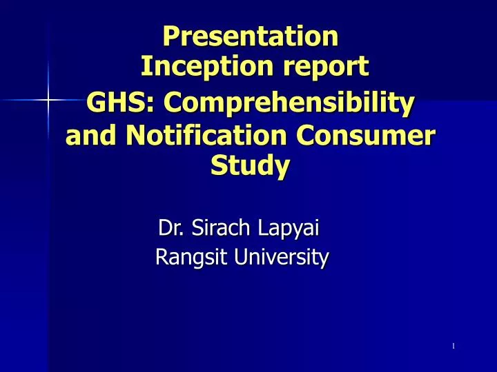 presentation inception report ghs comprehensibility and notification consumer study