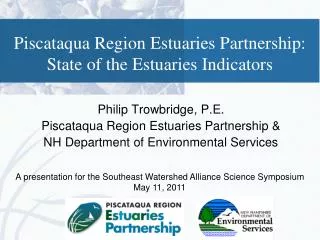 Piscataqua Region Estuaries Partnership: State of the Estuaries Indicators