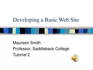 Developing a Basic Web Site
