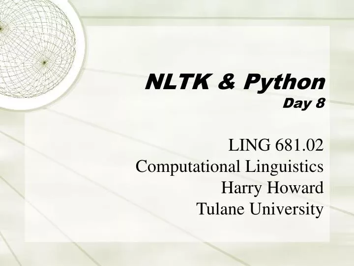 nltk python day 8