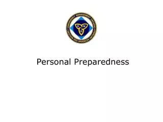 Personal Preparedness
