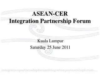 ASEAN-CER Integration Partnership Forum