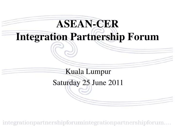 asean cer integration partnership forum