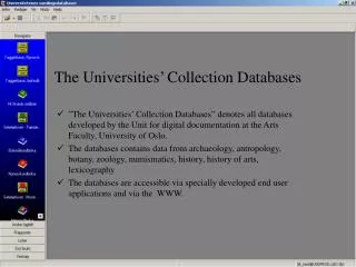 The Universities’ Collection Databases