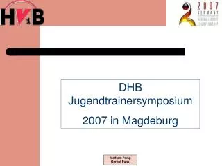 DHB Jugendtrainersymposium 2007 in Magdeburg