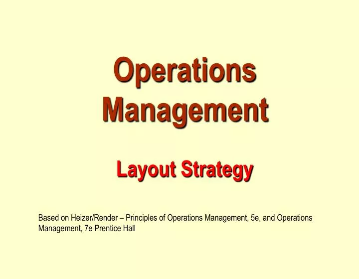 operations management layout strategy
