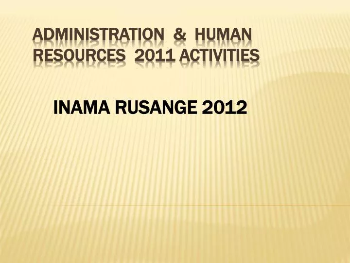 inama rusange 2012