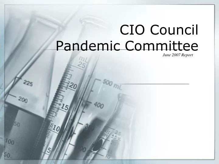 cio council pandemic committee