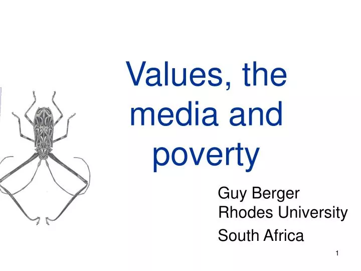 values the media and poverty