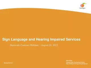 Sign Language and Hearing Impaired Services