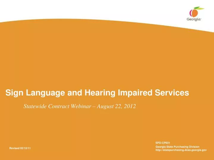 sign language and hearing impaired services