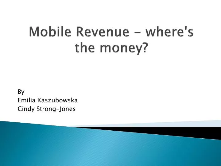 mobile revenue where s the money