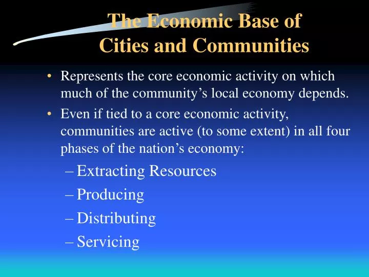 the economic base of cities and communities
