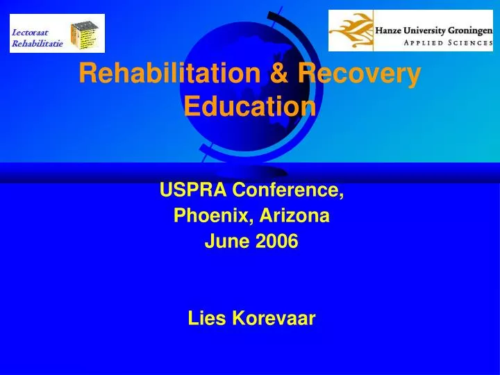 rehabilitation recovery education