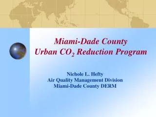 Miami-Dade County Urban CO 2 Reduction Program