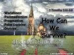 Navigating Crisis: The Church's Call to Diligence, Faithfulness, and Persistence - slide 1