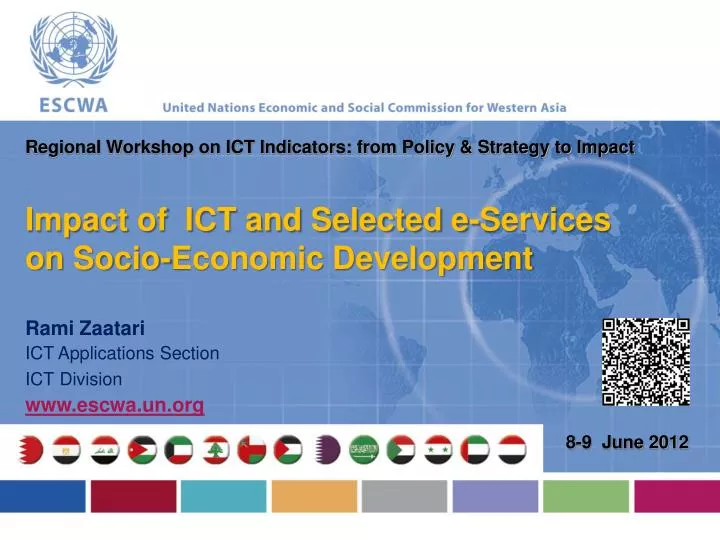 impact of ict and selected e services on socio economic development