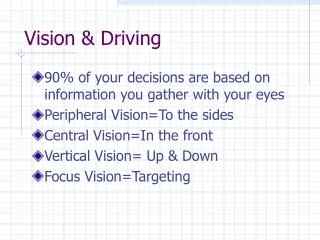 Vision &amp; Driving