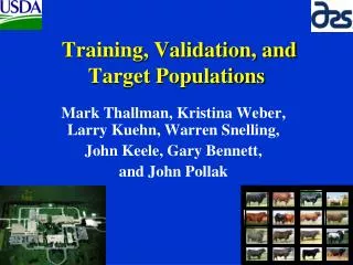 Training, Validation, and Target Populations