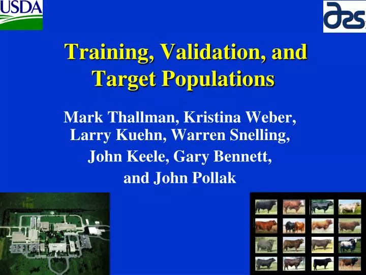 training validation and target populations