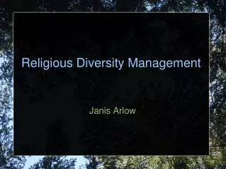 Religious Diversity Management