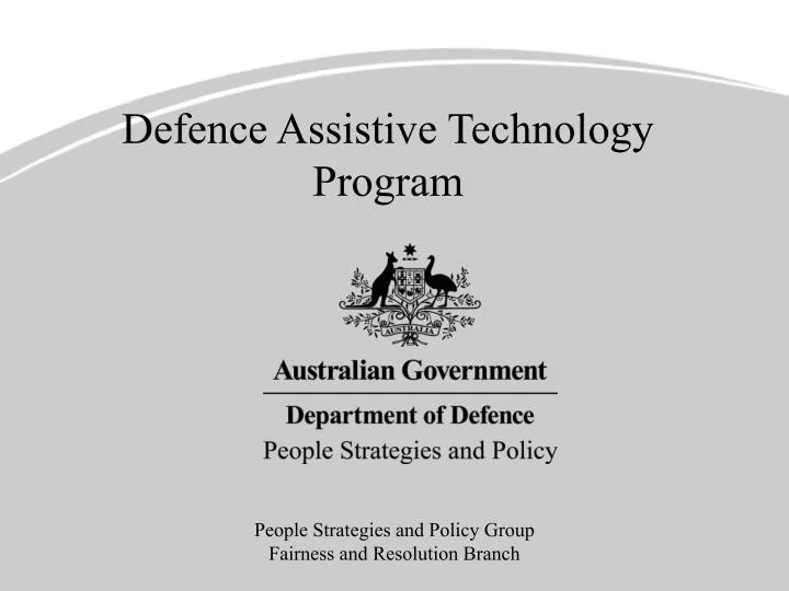 defence assistive technology program