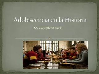 adolescencia en la historia