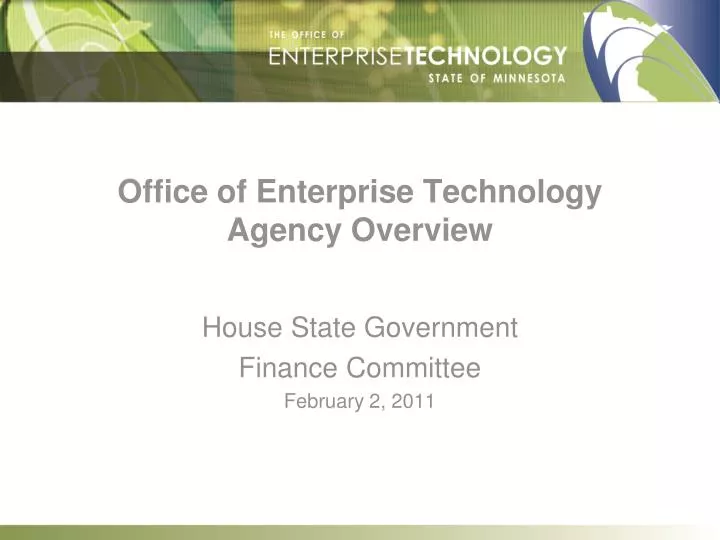 office of enterprise technology agency overview