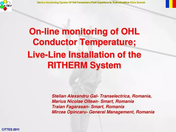 on line monitoring system of ohl parameters field experince in transelectrica sibiu branch