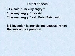 Direct speech